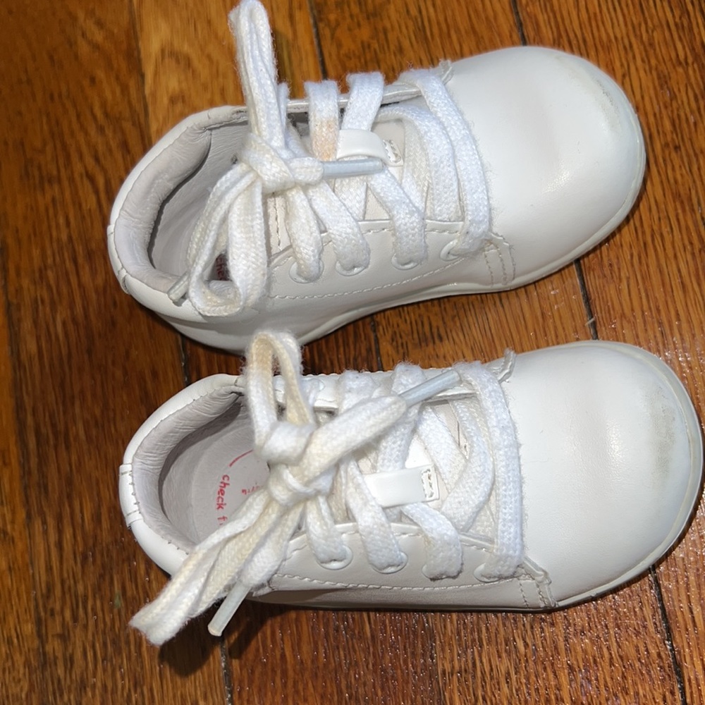 Stride Rite Elliot White Infant Walking Shoe Size 3.5 - Picture 5 of 7